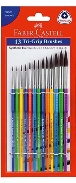 Faber Castell Round Brush Set -13 Tri Grip Brushes