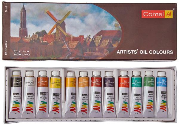 Camel Artist Oil Color Set of 12 Shades-9 ml each